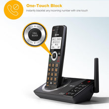 Load image into Gallery viewer, Long-Range 4-Handset Cordless Home Phone with Smart Call Blocker &amp; Speakerphone