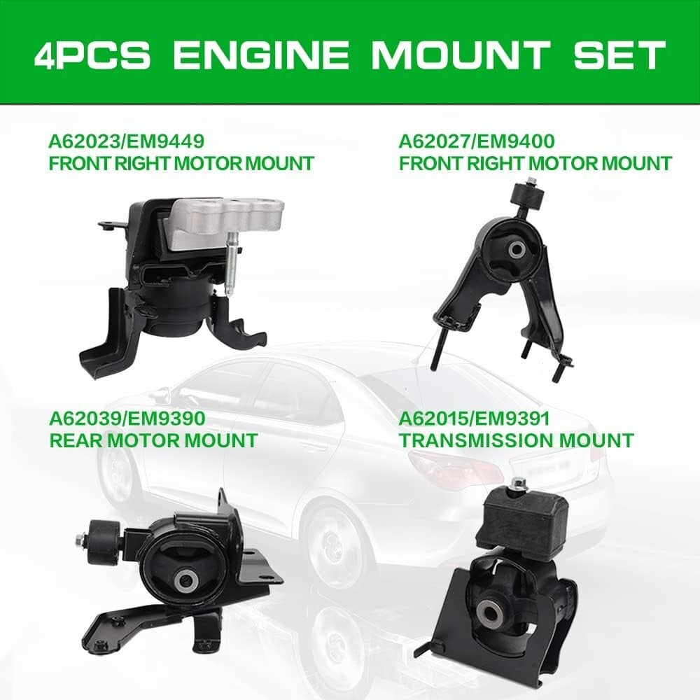 Durable Engine Motor Mounts for 2009-2013 Corolla, Matrix & Pontiac Vibe