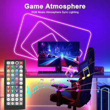 Load image into Gallery viewer, 50FT Waterproof RGB Neon LED Rope Lights with Remote &amp; App Control for Home D...