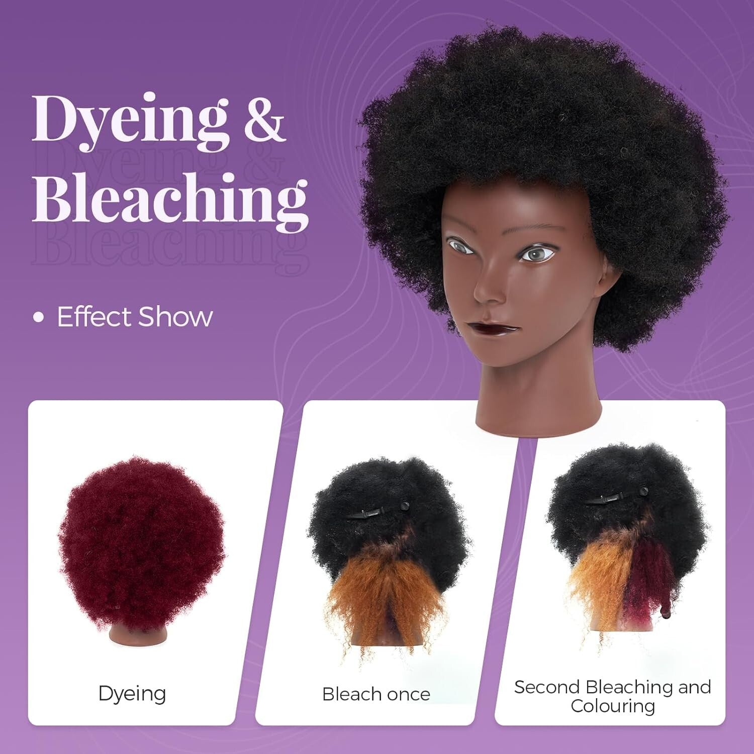 Versatile 10 Inch Mannequin Head for Braiding, Styling & Hair Training Kits