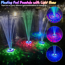 Load image into Gallery viewer, Compact UV Resistant Floating Water Fountain with Lights - Perfect Pool Addition