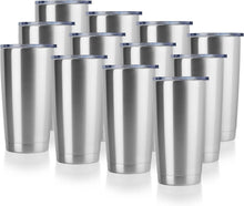 Load image into Gallery viewer, Stylish Bulk Stainless Steel Travel Mugs - 20oz Insulated Tumbler Pack of 12