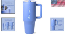 Load image into Gallery viewer, Stylish &amp; Durable 40 oz Water Bottle - Leak Proof &amp; Fits Cup Holders, Light Blue