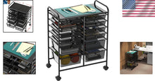 Load image into Gallery viewer, Versatile 12 Drawer Utility Cart with Locking Wheels - Perfect for Crafting