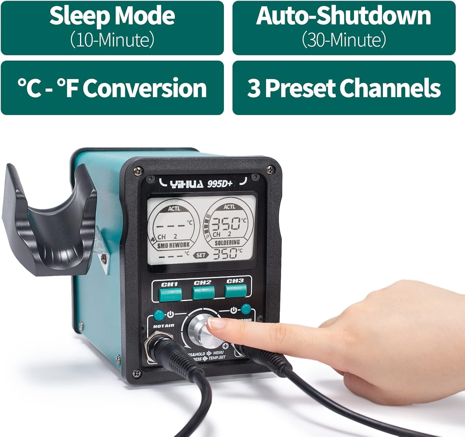 EVO 110W 2-IN-1 LCD Soldering Station & Hot Air Kit with Adjustable Temperature