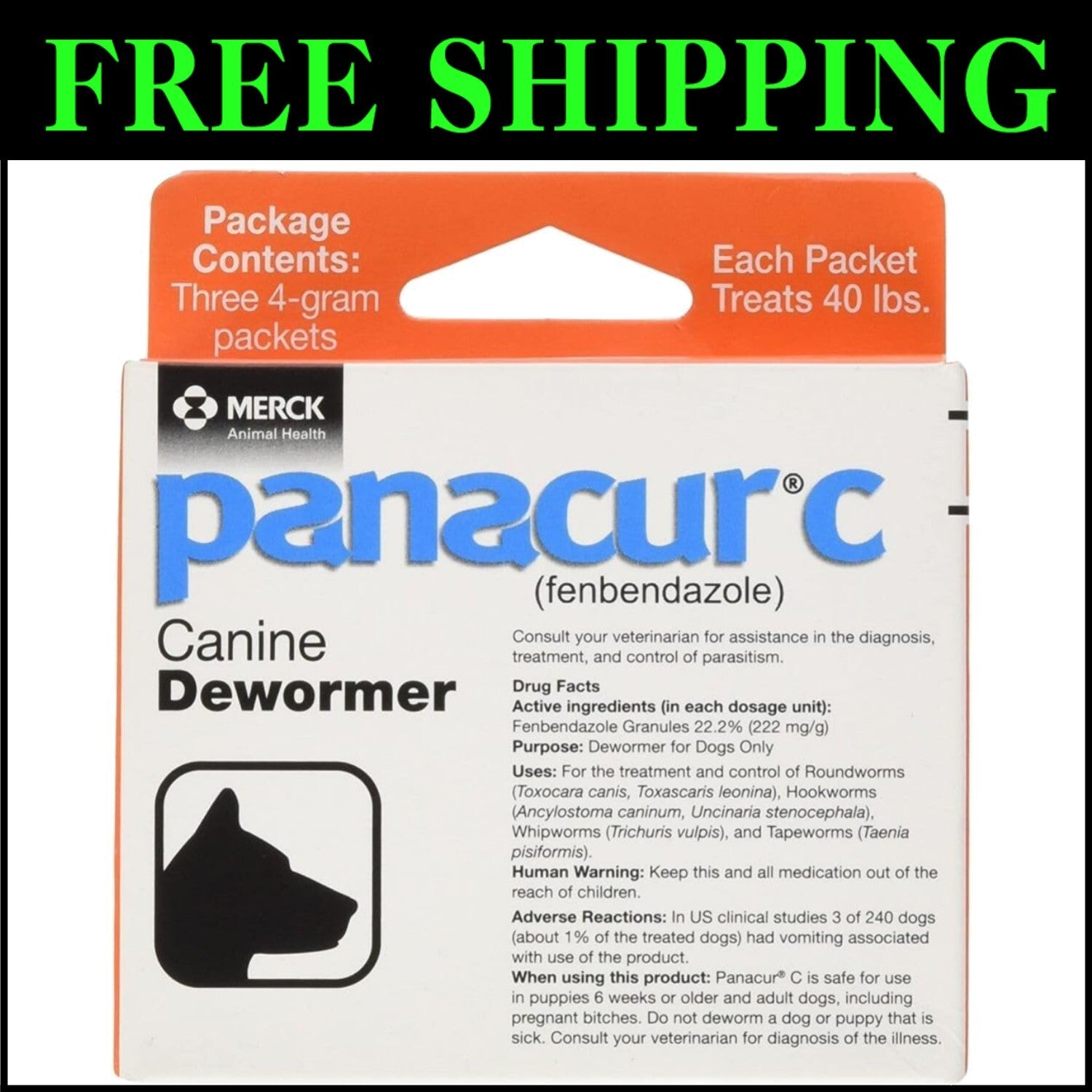 Comprehensive Canine Parasite Control – 4-Pack Panacur C Dewormer for Dogs