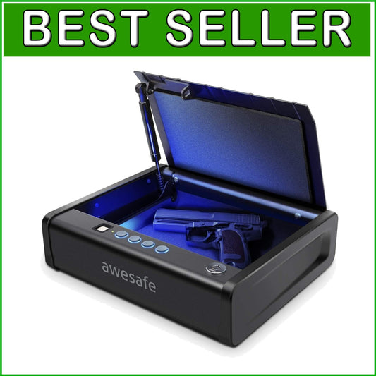 Biometric Fingerprint Gun Safe with Quick Access and Keypad - Secure Storage