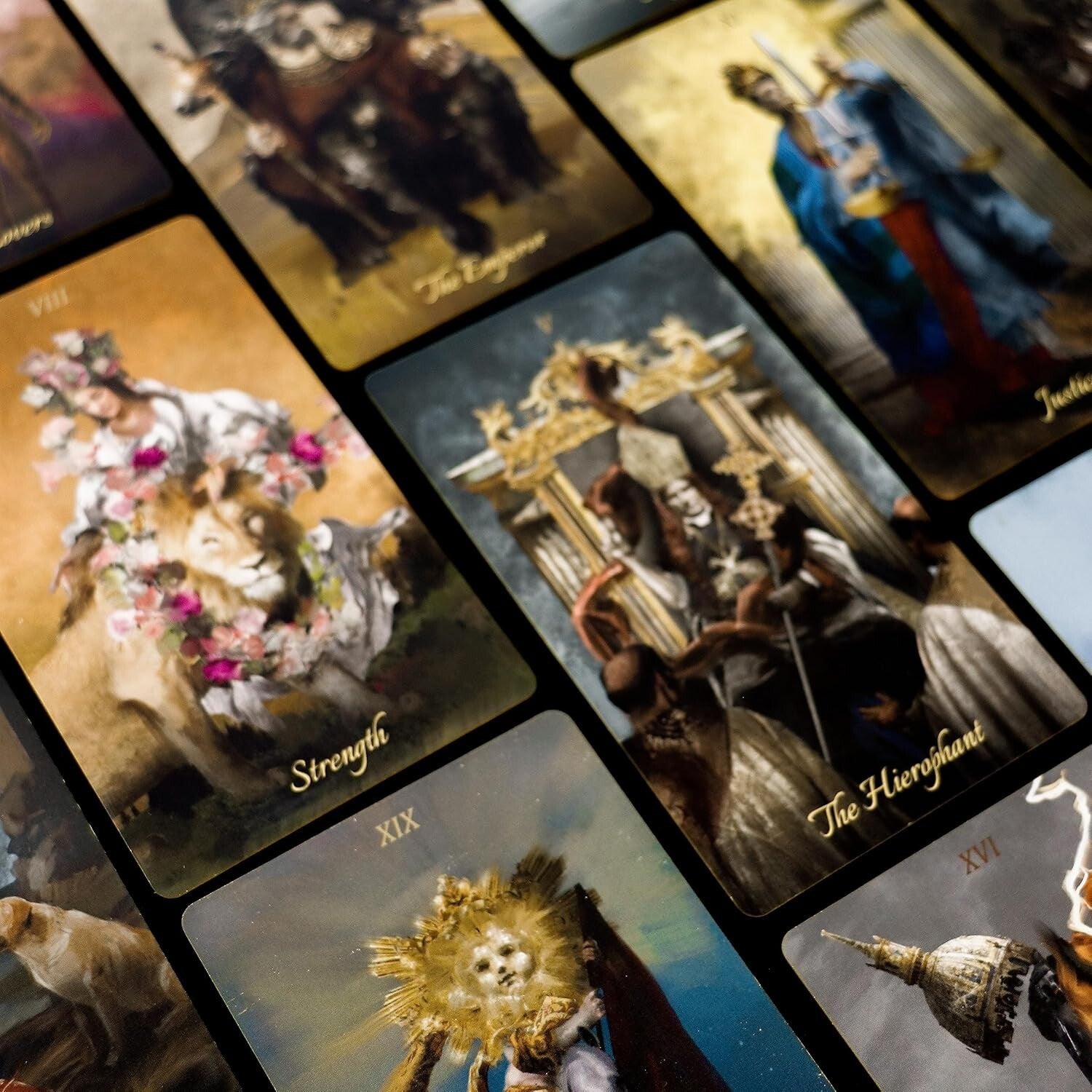 Baroque Gold Foil Tarot Deck - 78 Original Cards with Guidebook for Beginners
