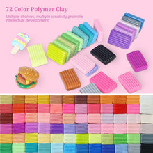 Load image into Gallery viewer, 72 Color Polymer Clay Kit - Non-Stick Modeling Clay with 19 Tools &amp; Storage Box