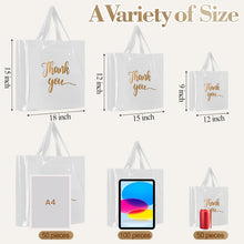 Load image into Gallery viewer, Versatile 200 Pcs White Thank You Bags - Sturdy, Stylish &amp; Polka Dot Design