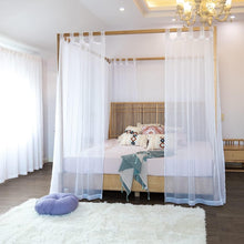 Load image into Gallery viewer, Transform Your Bedroom with Shabby Chic Sheer Canopy Curtains for All Bed Sizes