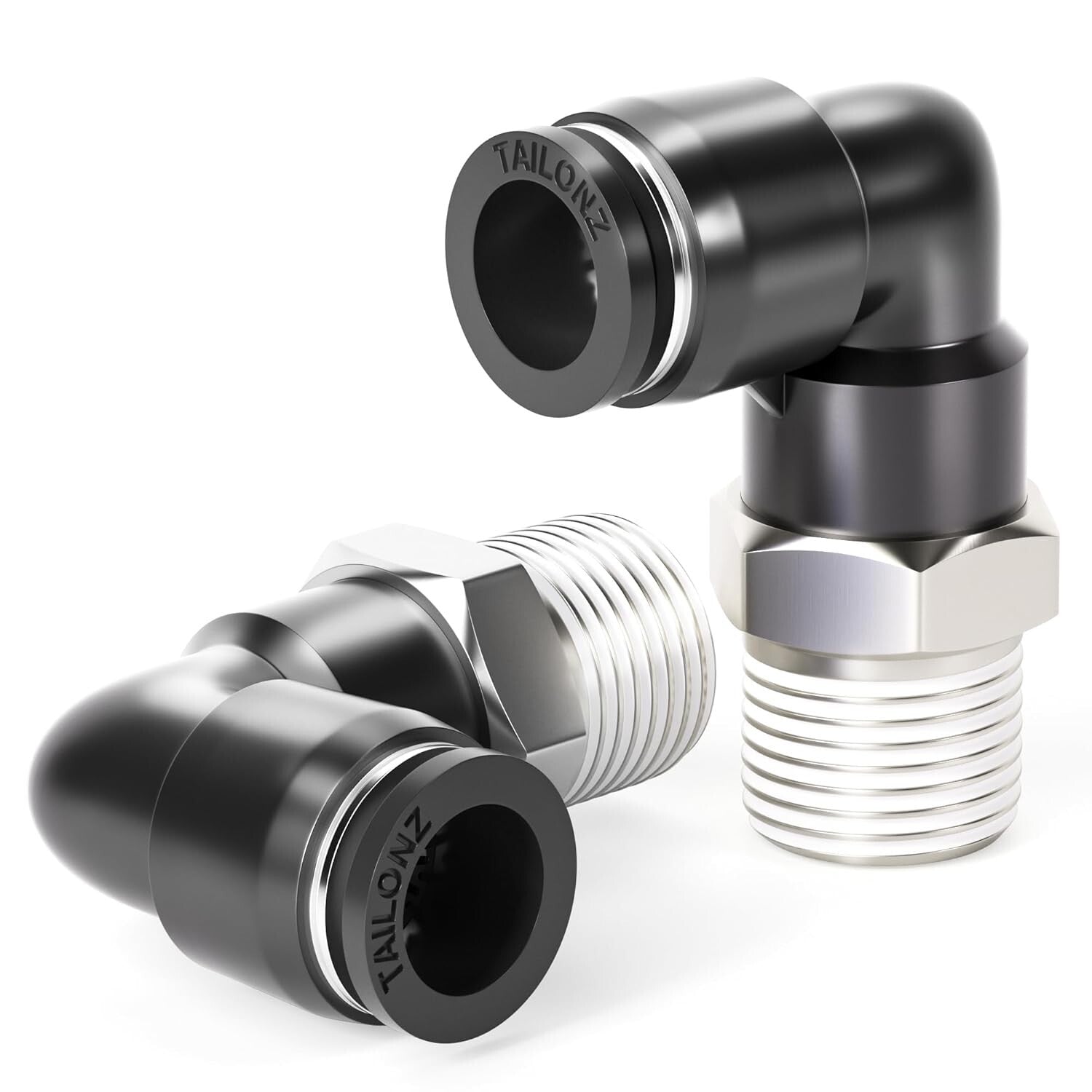 Durable 1/2 Inch NPT Male Elbow Connectors - 20 Pack of 90-Degree Fittings