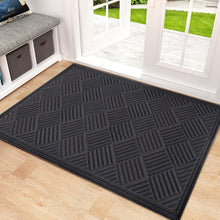 Load image into Gallery viewer, Water-Resistant Gray-Grid Outdoor Doormat - Easy to Clean, 61.5" x 36"