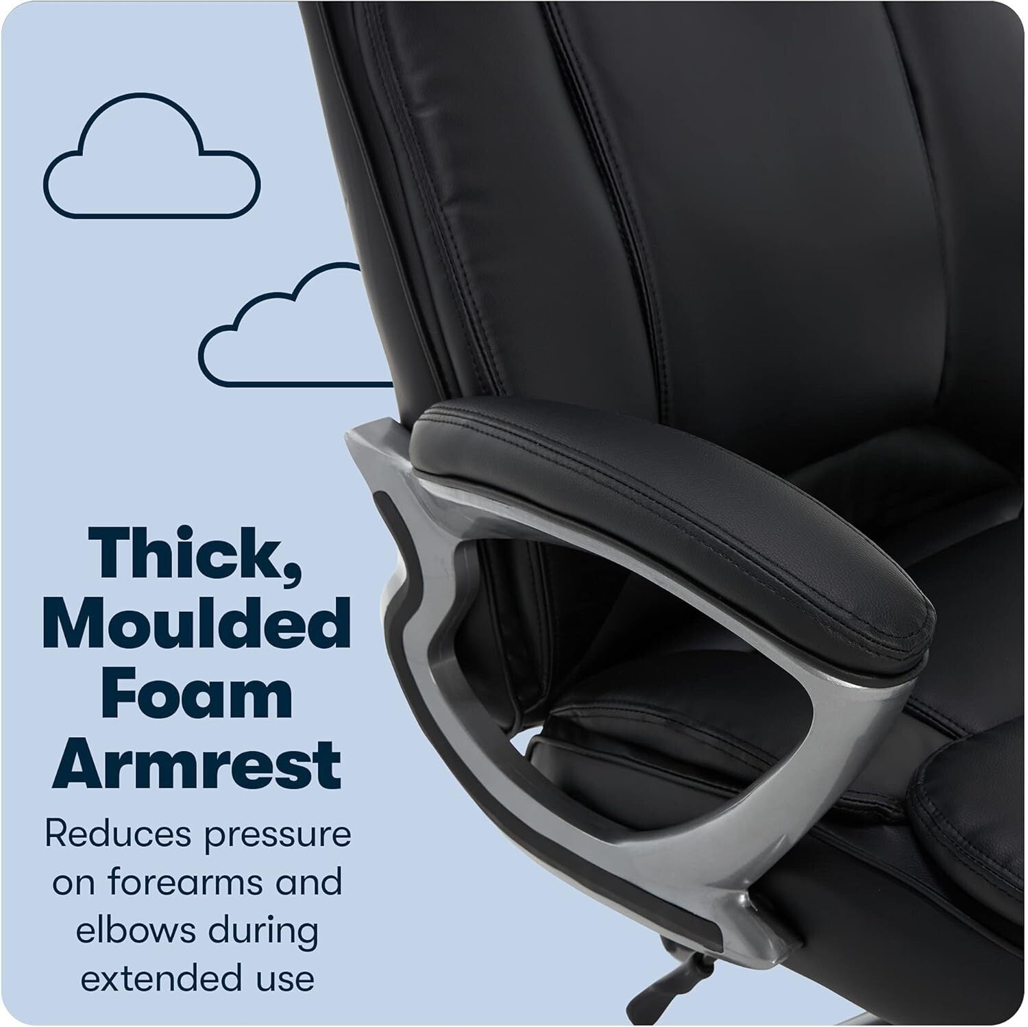 Adjustable High Back Big & Tall Office Chair with Plush Body Pillows & Support