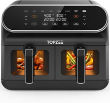 Load image into Gallery viewer, Large 8 Quart Programmable Air Fryer with Cooking Functions and Viewing Windows