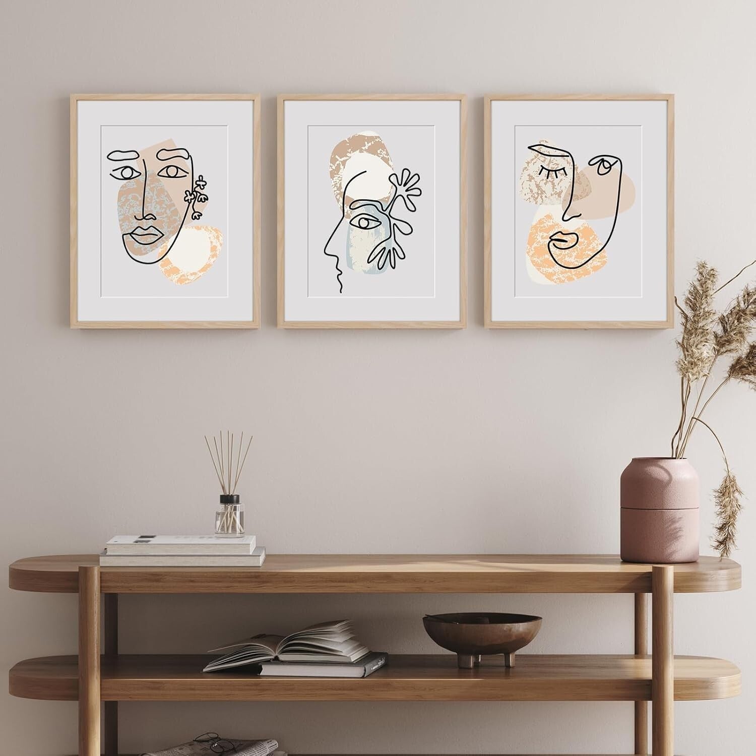 Elegant 12x16 Poster Frames - Solid Oak Wood, Lightweight, Wall Mount - 3 Pack