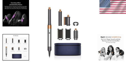 Professional Airwrap Hair Dryer with 3 Airflow Speeds - Lightweight & Efficient