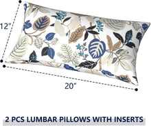 Load image into Gallery viewer, Water-Resistant 12x20 Decorative Throw Pillows - Pack of 2 for Indoor &amp; Outdoor