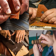 Load image into Gallery viewer, Complete Leather Working Kit with Tools for Stamping, Stitching &amp; More - 372 pcs