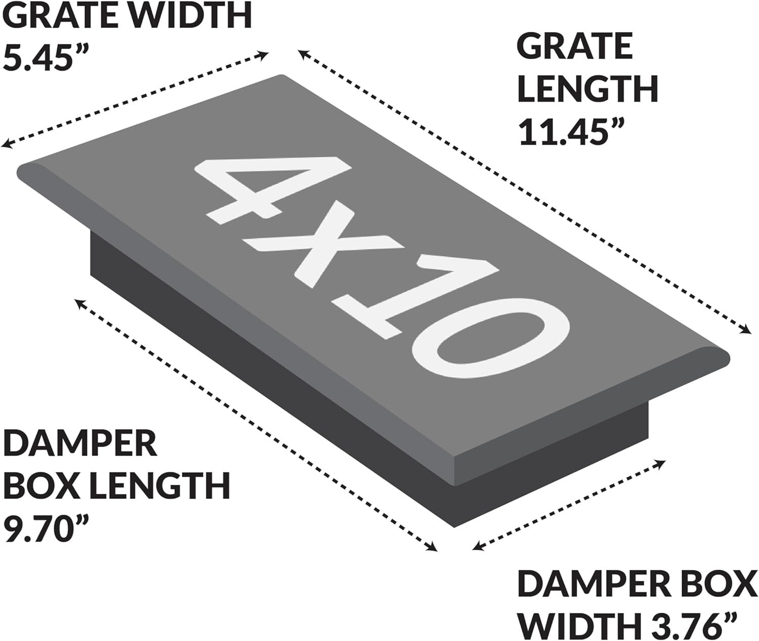 Elegant 4x10 Inch Scroll Floor Register, 8 Pack - Durable Plastic & Steel Design