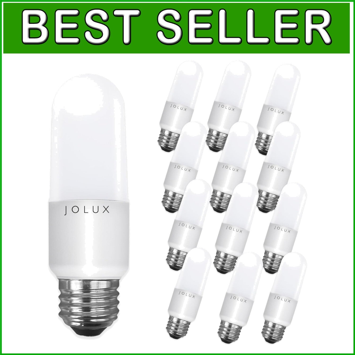 12 Pack Soft White E26 LED Light Bulbs - 60W Equivalent, Enclosed Fixture Rated