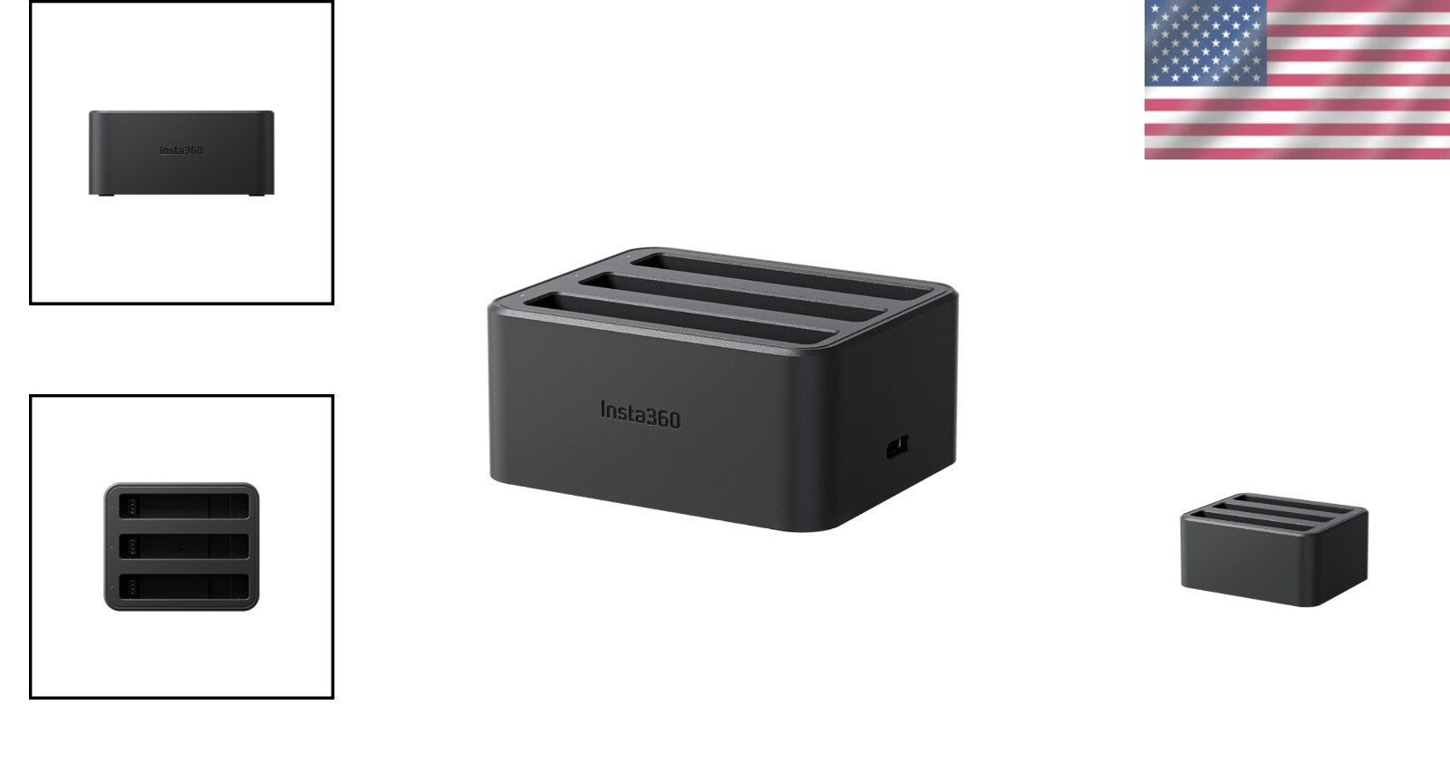 Intelligent USB-C Fast Charger Hub - Charges Up to 3 Batteries Simultaneously