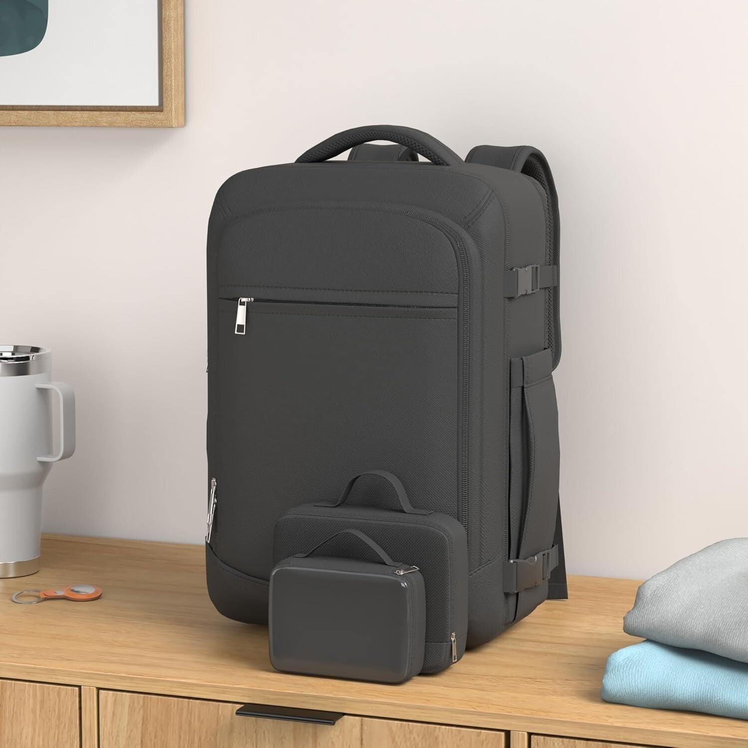 Ergonomic Travel Backpack with Packing Cubes - 40L Waterproof Adventure Bag