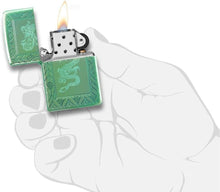 Load image into Gallery viewer, Refillable High Polish Green Brass Pocket Lighter - Perfect Gift Collection