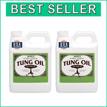 Load image into Gallery viewer, Premium 100% Pure Tung Oil - Food Safe Waterproof Wood Finish, 2 Pack 32 Fl Oz