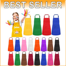 Load image into Gallery viewer, Durable Kids Chef Aprons Set in 12 Colors - Perfect for Cooking Parties and Arts