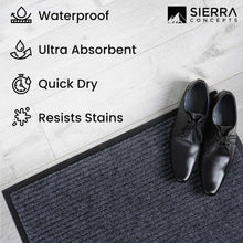 Load image into Gallery viewer, Stylish Striped Indoor/Outdoor Doormats - 36x24'' Ribbed for Easy Cleaning