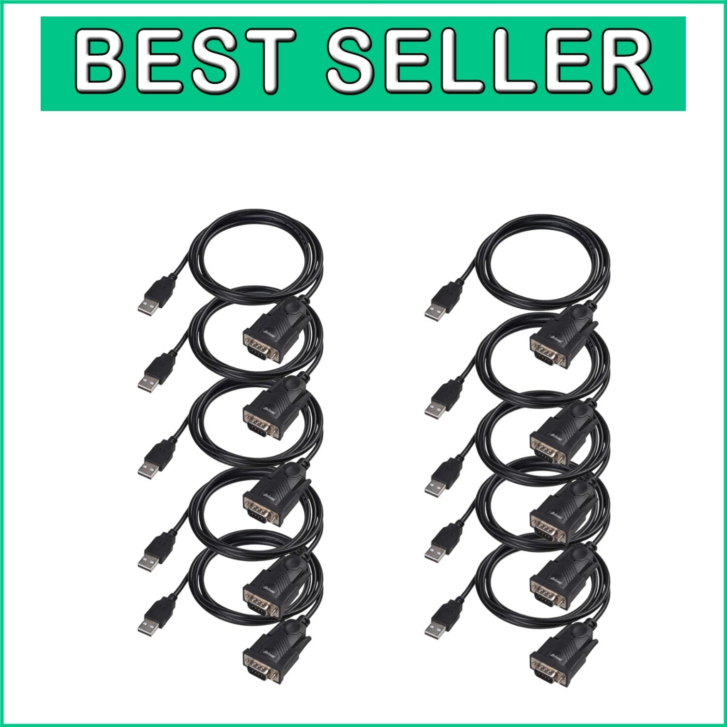 5FT USB 2.0 to RS-232 Cable - Connect Serial Devices Easily Across Platforms