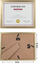 Load image into Gallery viewer, Elegant Gold 8.5x11 Picture Frame Set of 12 - Ideal for Awards &amp; Certificates