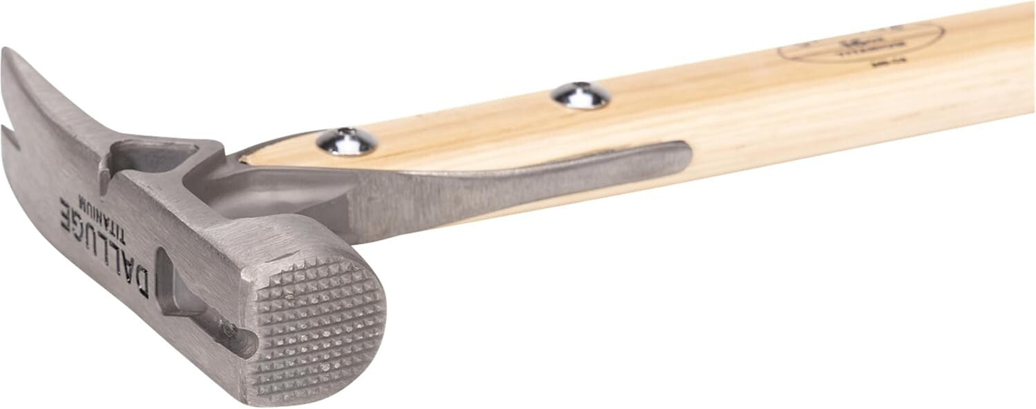 Lightweight 16 oz Titanium Hammer with Milled Face for Versatile Construction