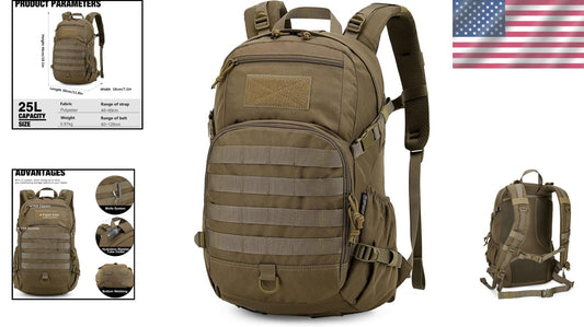 Versatile 25L Tactical Hiking Backpack - Molle System for Outdoor Adventures