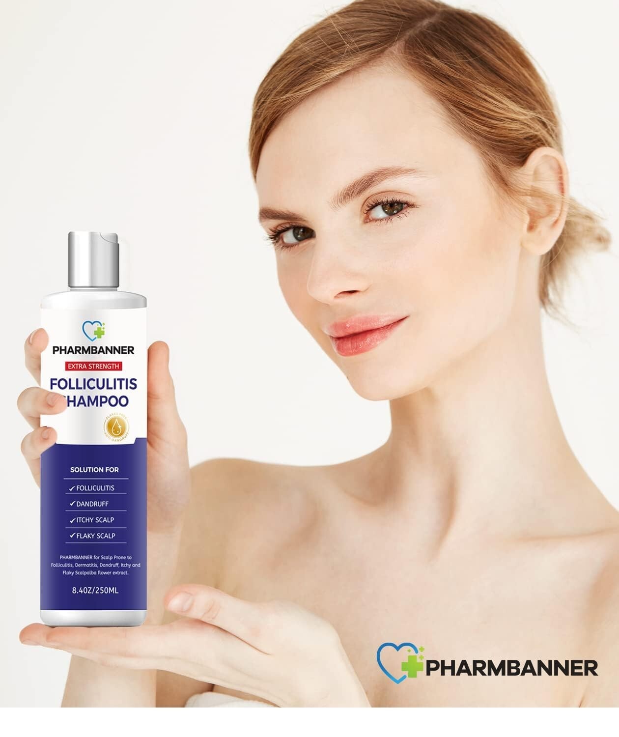 Natural Folliculitis & Scalp Psoriasis Shampoo - Safe for Adults and Kids