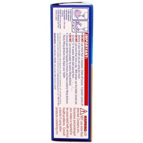 Extra Hold Denture Adhesive Powder - Lightweight 2.7 oz - Six Convenient Packs