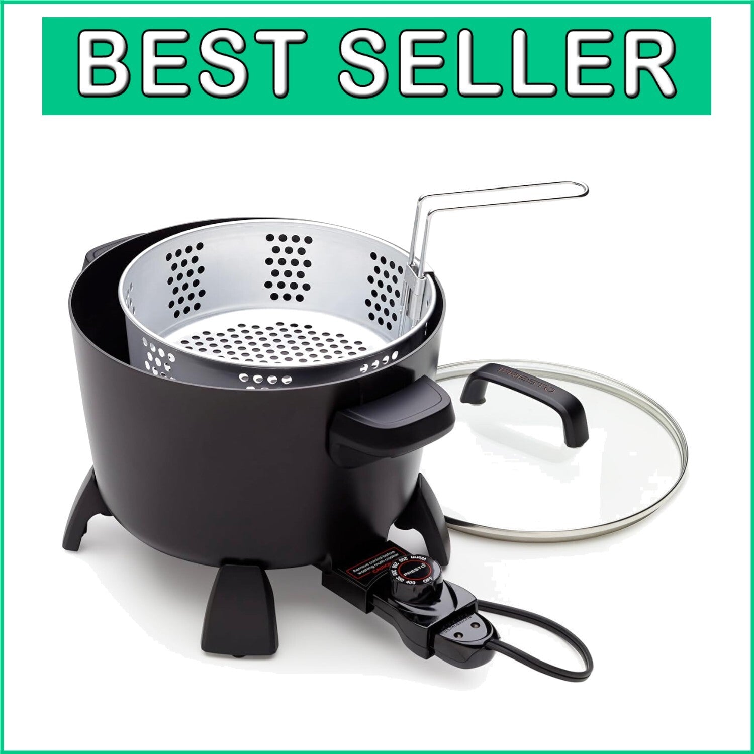 8-Quart Deep Fryer & Steamer: Perfect for Family Meals with Precise Heat Control