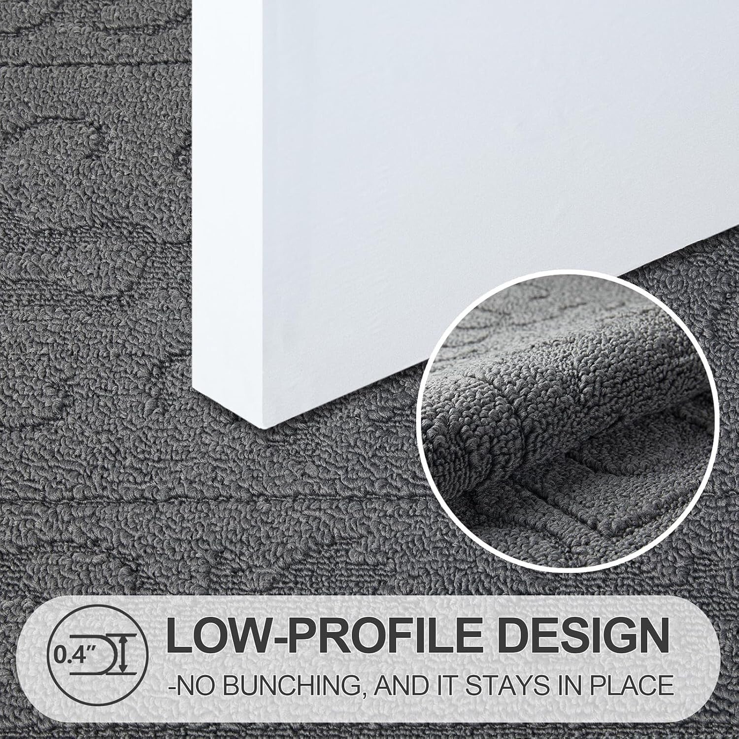 Durable Low-Profile Indoor Doormat 5' x 3' - Absorbent & Stain Resistant