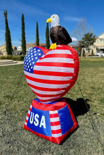 Load image into Gallery viewer, Colorful Independence Day Inflatable Love Heart with Eagle &amp; Bright LED Lights