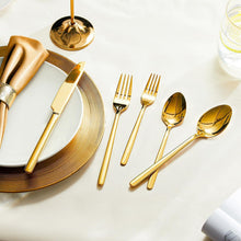 Load image into Gallery viewer, Luxury Gold Silverware - 20-Piece Flatware Set, Dishwasher Safe &amp; Elegant Design