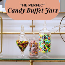 Load image into Gallery viewer, Chic Large Apothecary Jars with Lids - Ideal for Decorative Use &amp; Candy Bars