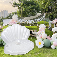 Load image into Gallery viewer, Inflatable Mermaid Clam Pool Float - 45.2 Inch with Pearl Ball for Kids' Parties