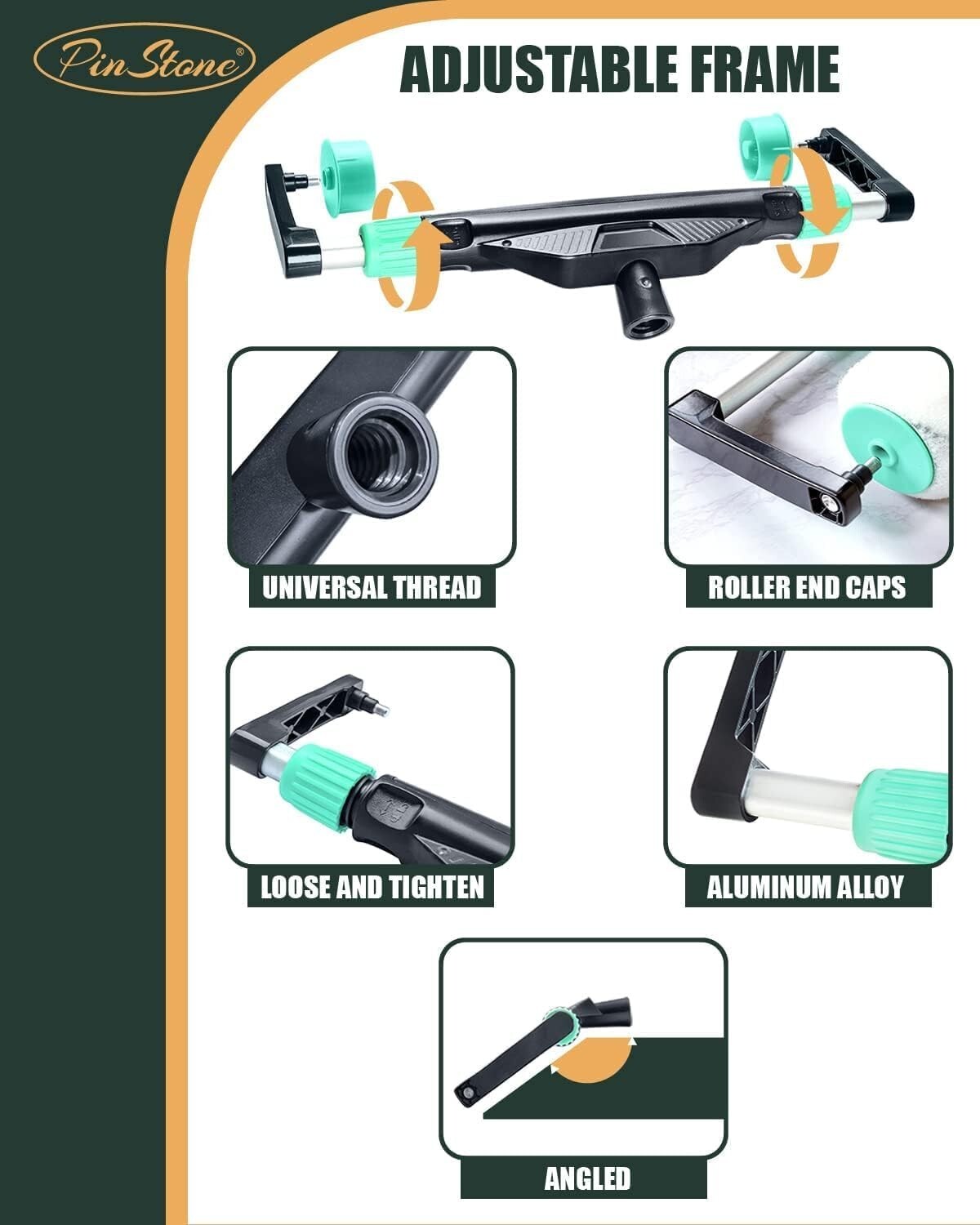 Adjustable 10-Piece Large Paint Roller Set - Perfect for All Your Painting Needs