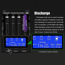 Load image into Gallery viewer, Intelligent LCD Battery Charger - Universal 4-Bay for 18650, 21700, Ni-MH &amp; More