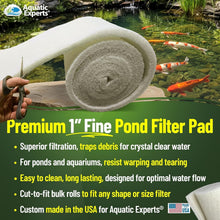 Load image into Gallery viewer, Premium 1-Inch Thick Koi Pond Filter Pad - Customizable White Bulk Roll