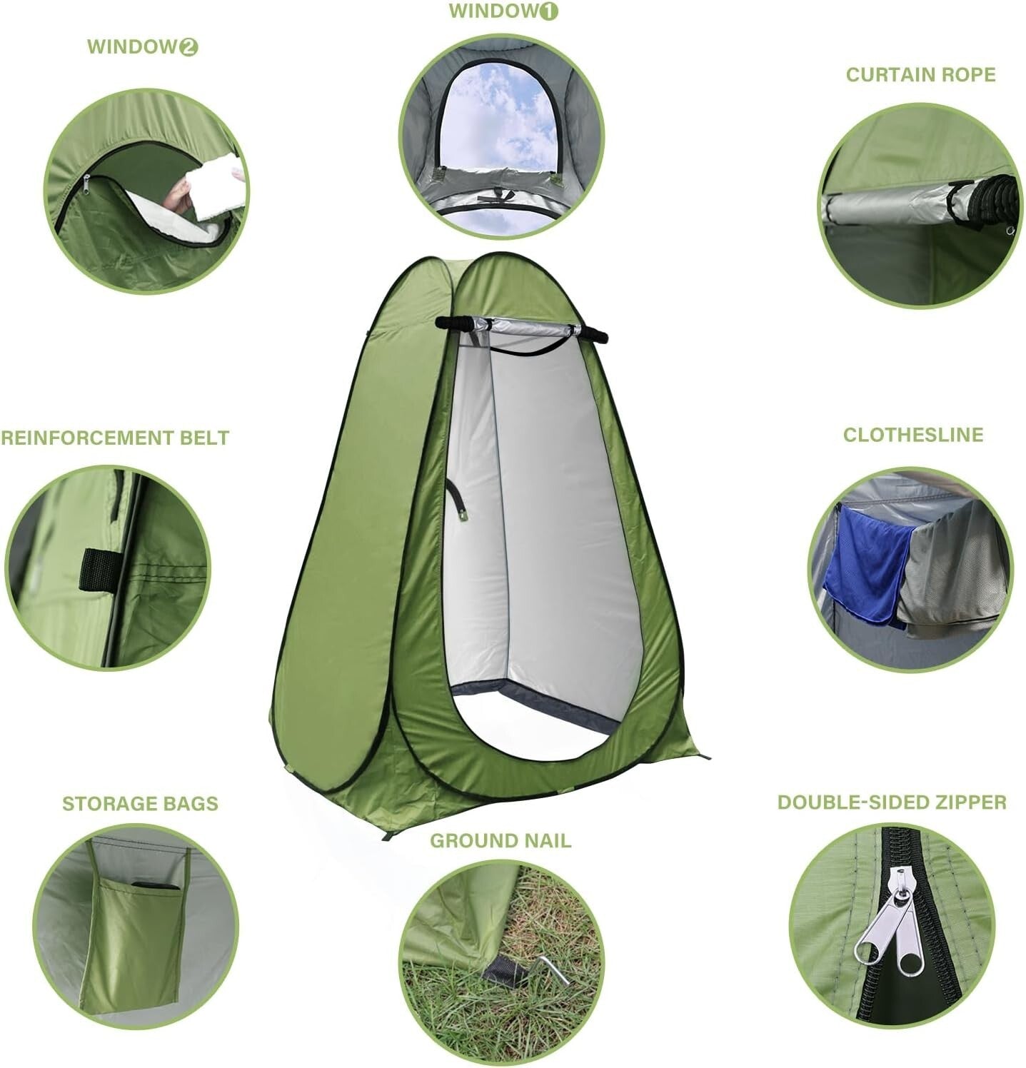 Travel-Friendly Pop-Up Toilet and Shower Tent - Ultimate Outdoor Accessory