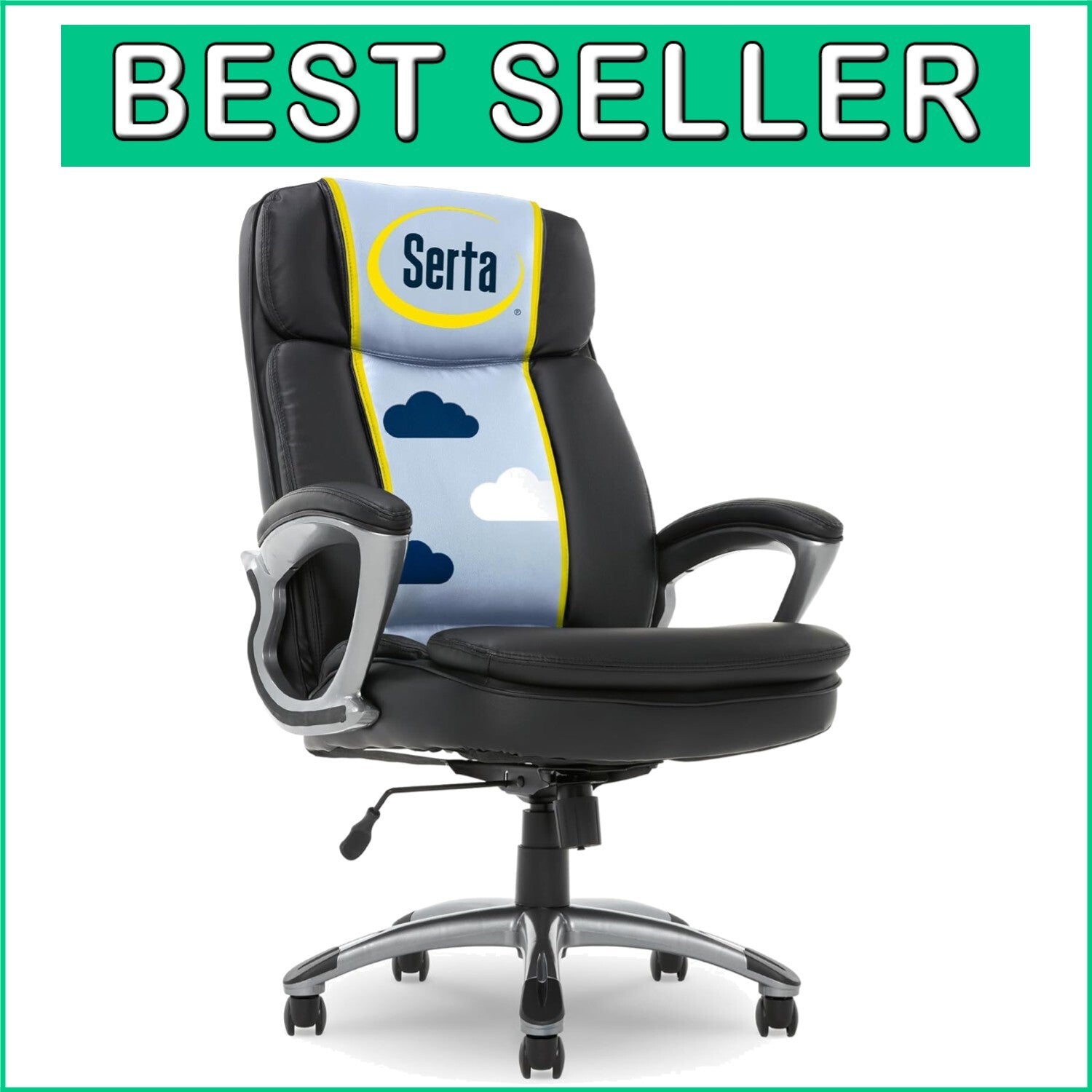 Adjustable High Back Big & Tall Office Chair with Plush Body Pillows & Support