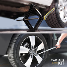 Load image into Gallery viewer, Compact 3 Ton Tire Jack Kit for Cars &amp; SUVs - Includes Adjustable Lug Wrench