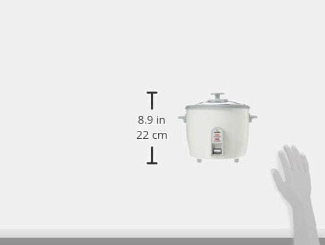 Effortless 6-Cup Rice Cooker with Durable Stay-Cool Handles & Measuring Tools